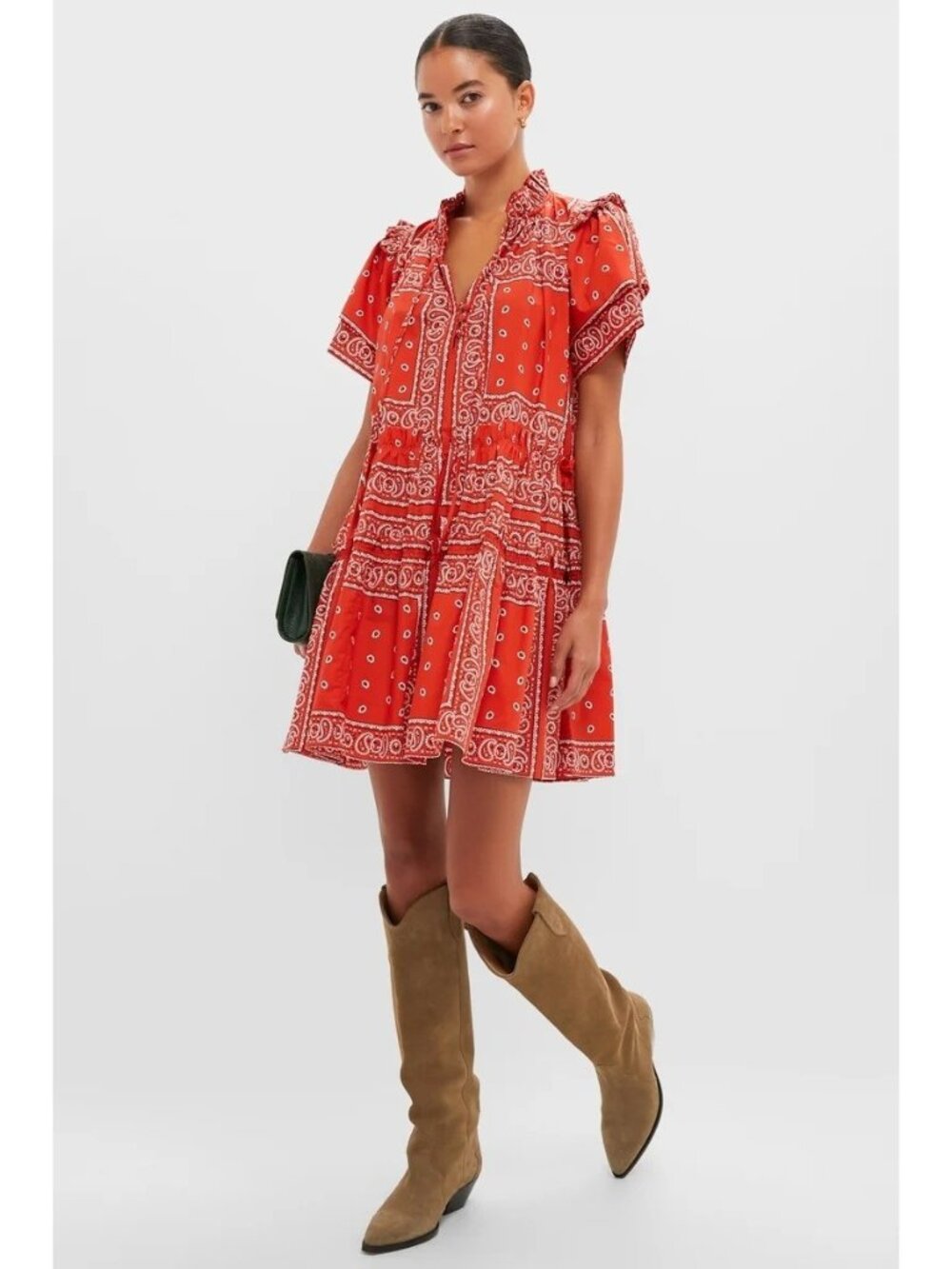 Hunter Bell LG Exclusive Aces Wild Red Merritt Dress Cowgirl Rodeo Western